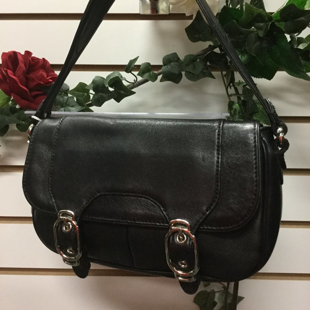 Cole Haan  women  Pure Luxury Leather Black satchel Shoulder Bag - Picture 6 of 14